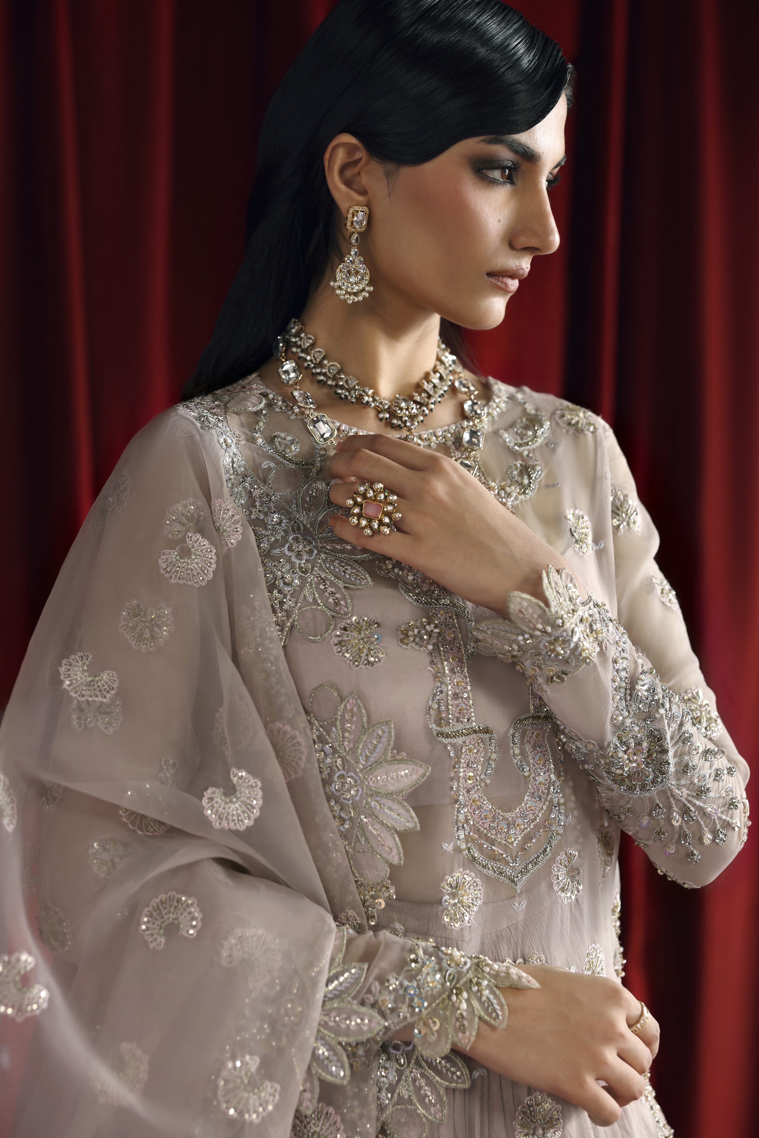 Shahnaz Raw Silk Pakistani Formal Dresses - Akbar Aslam - 2