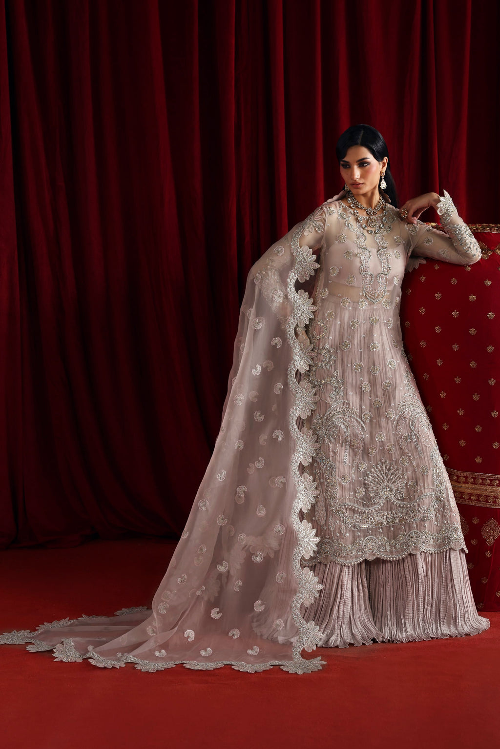 Shahnaz Raw Silk Pakistani Formal Dresses - Akbar Aslam - 4