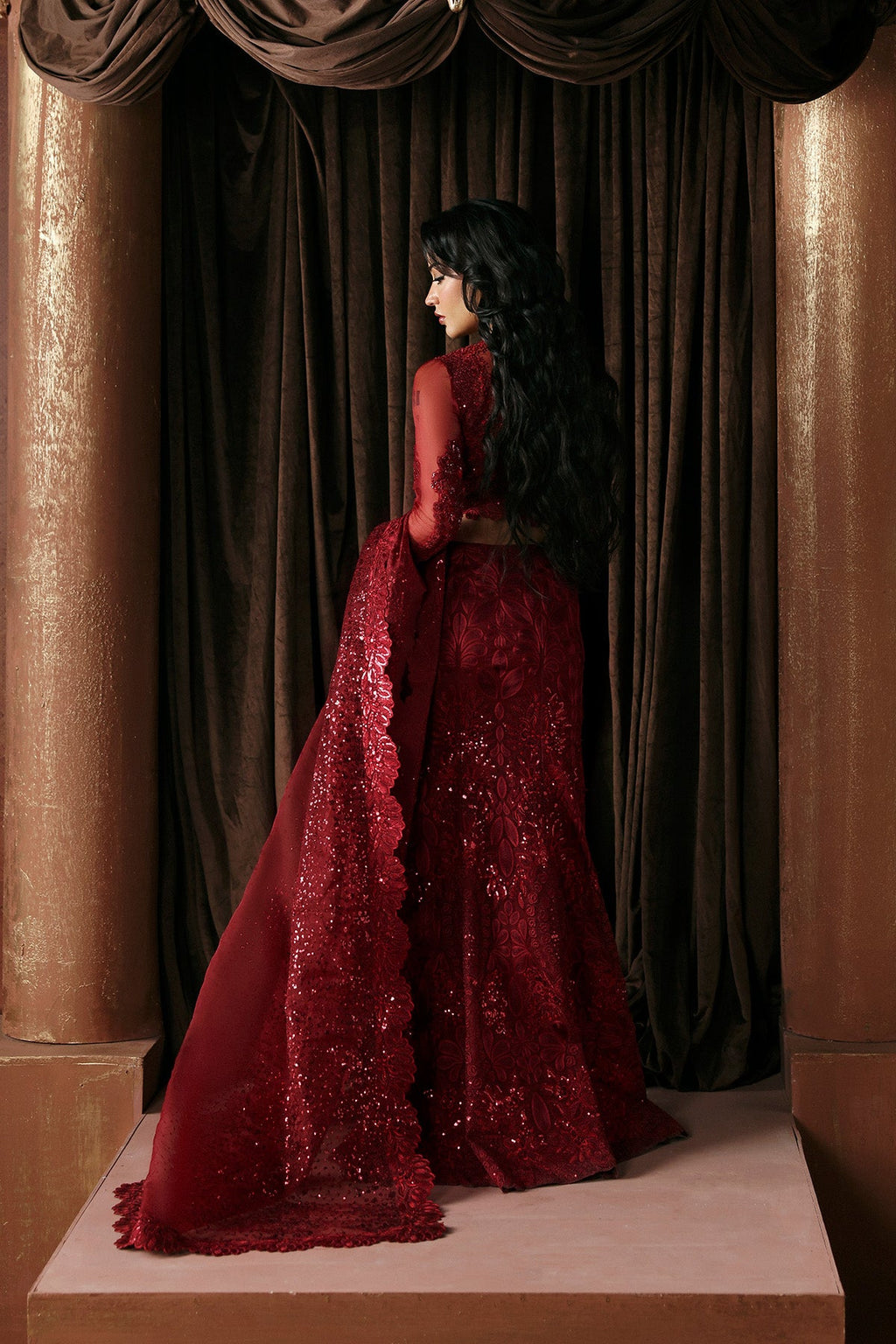 Lover Premium Fabric Pakistani Bridal and Formal Dresses - Afrozeh - 2