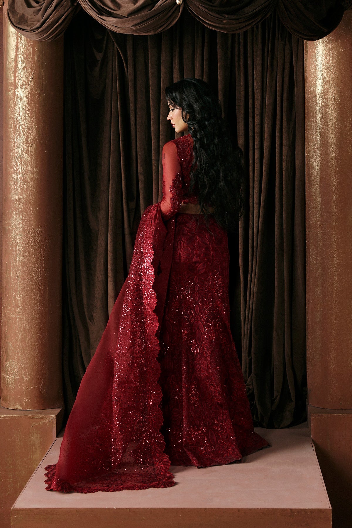 Lover Premium Fabric Pakistani Bridal and Formal Dresses - Afrozeh - 2
