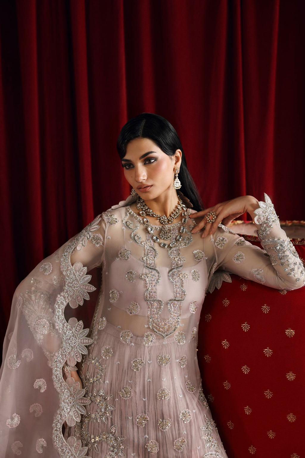 Shahnaz Raw Silk Pakistani Formal Dresses - Akbar Aslam - 5