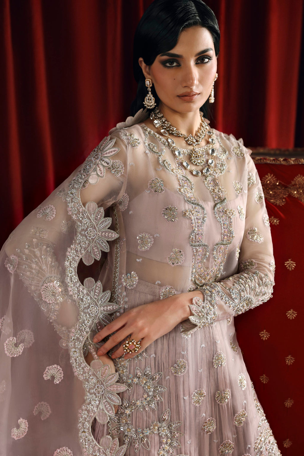 Shahnaz Raw Silk Pakistani Formal Dresses - Akbar Aslam - 6