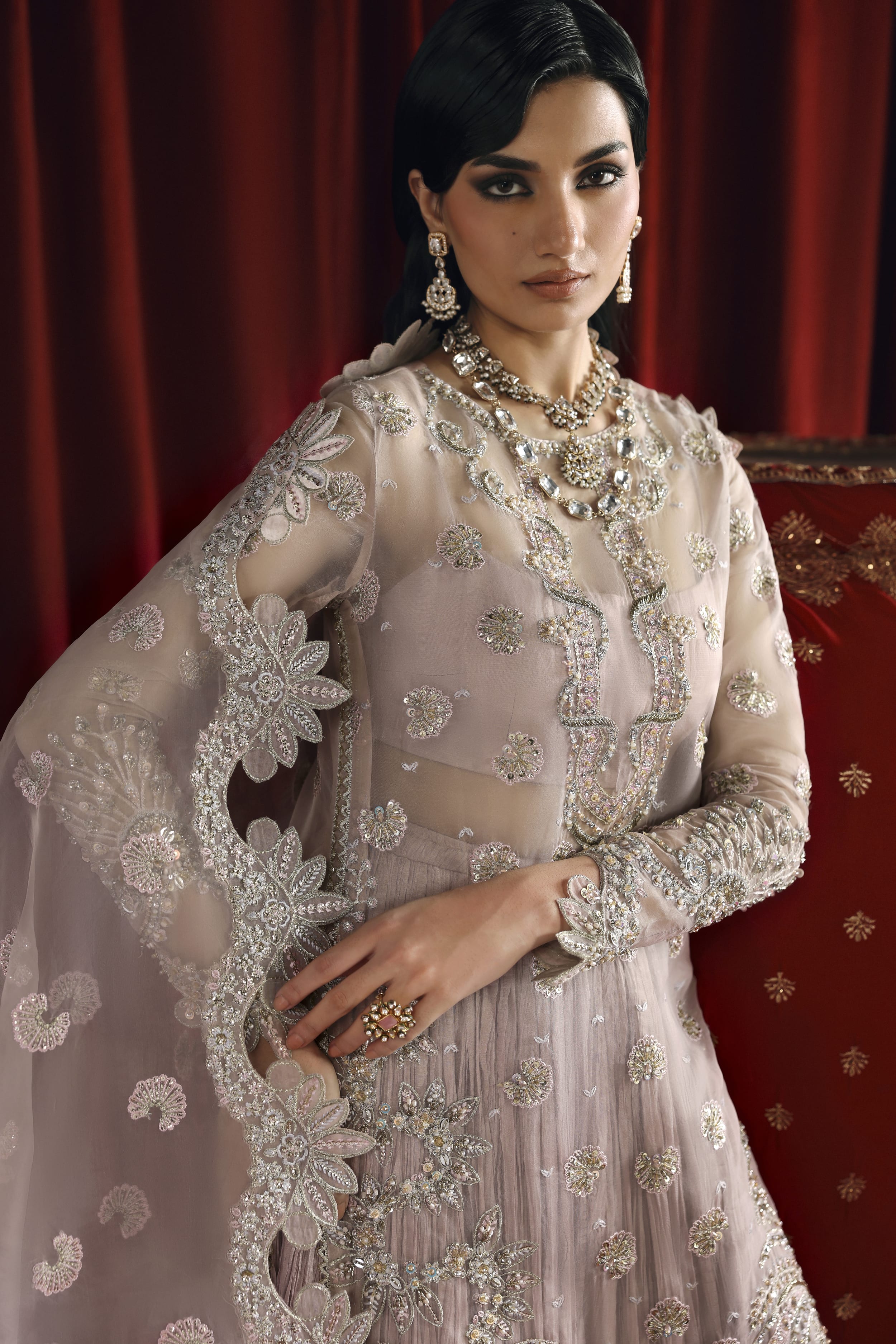 Shahnaz Raw Silk Pakistani Formal Dresses - Akbar Aslam - 6