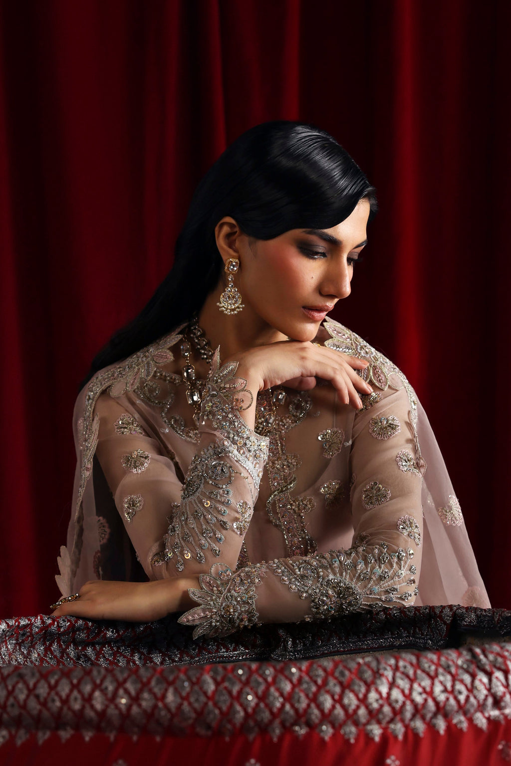 Shahnaz Raw Silk Pakistani Formal Dresses - Akbar Aslam - 7