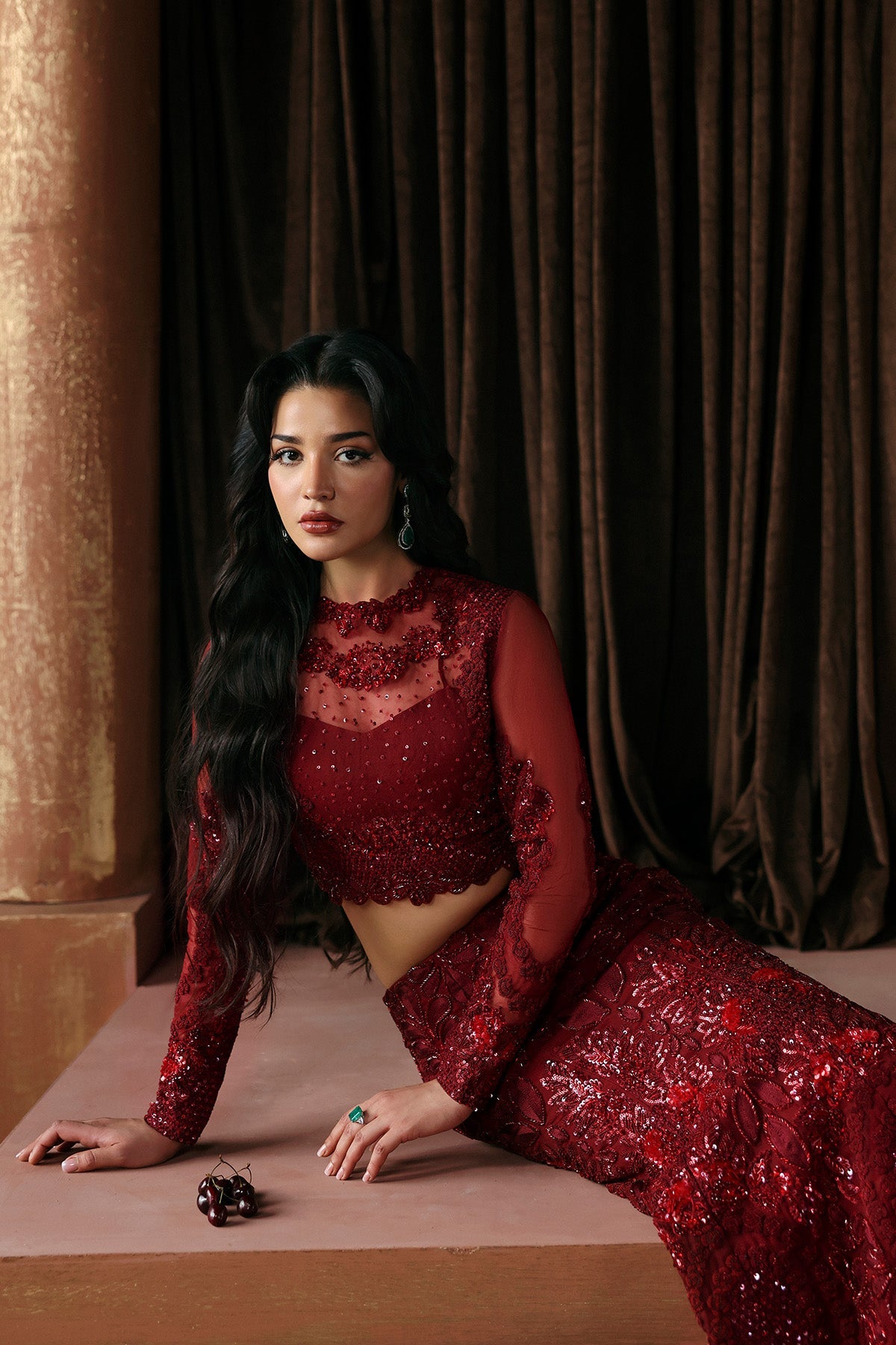 Lover Premium Fabric Pakistani Bridal and Formal Dresses - Afrozeh - 4