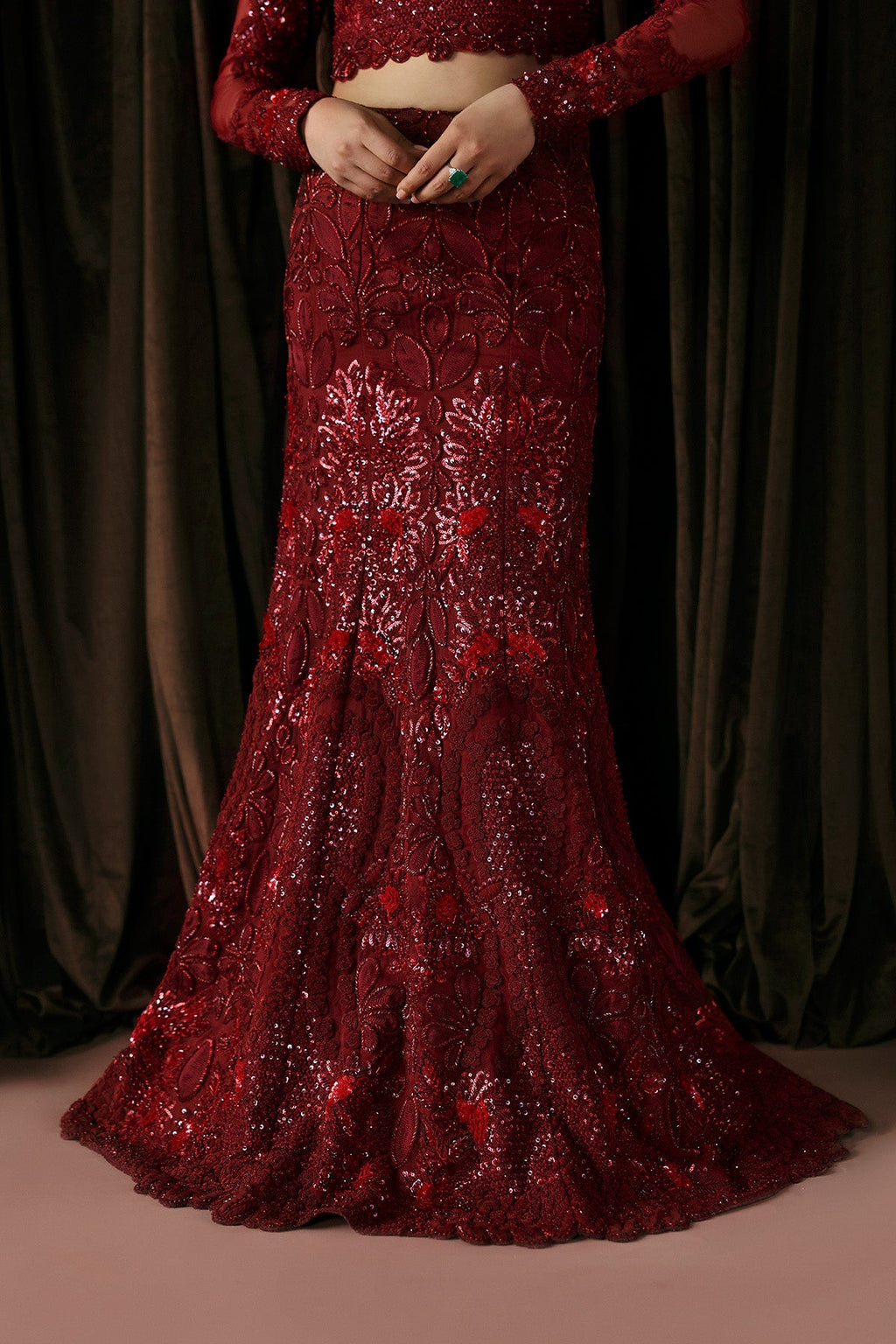 Lover Premium Fabric Pakistani Bridal and Formal Dresses - Afrozeh - 5