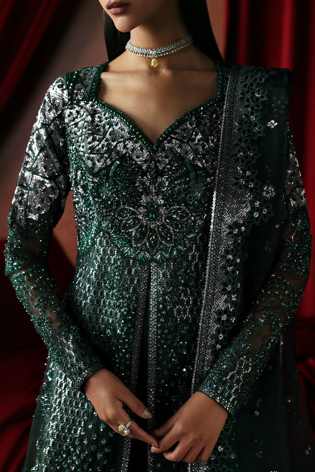 Hierophant Premium Fabric Pakistani Formal Dresses - Afrozeh - 3