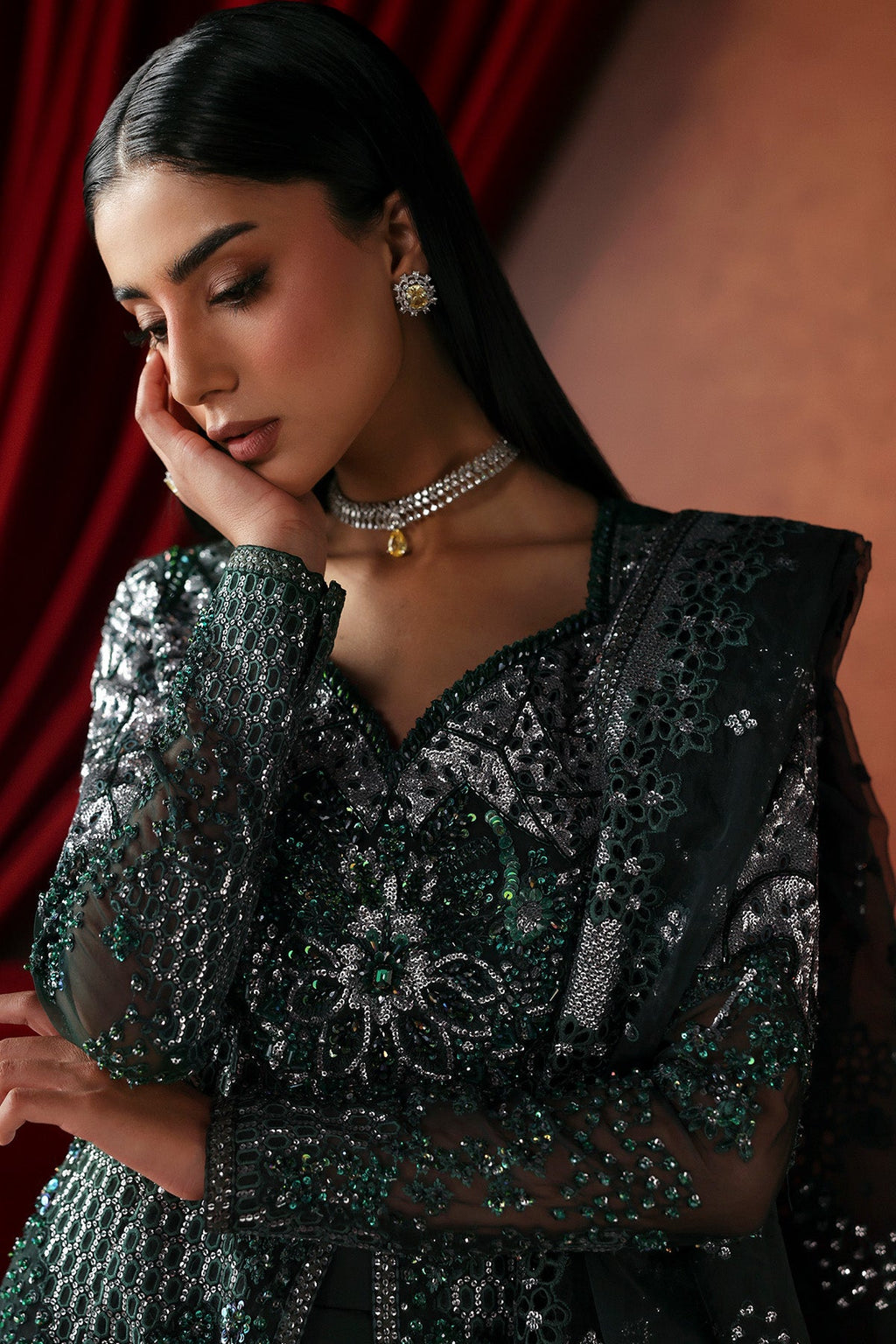 Hierophant Premium Fabric Pakistani Formal Dresses - Afrozeh - 4