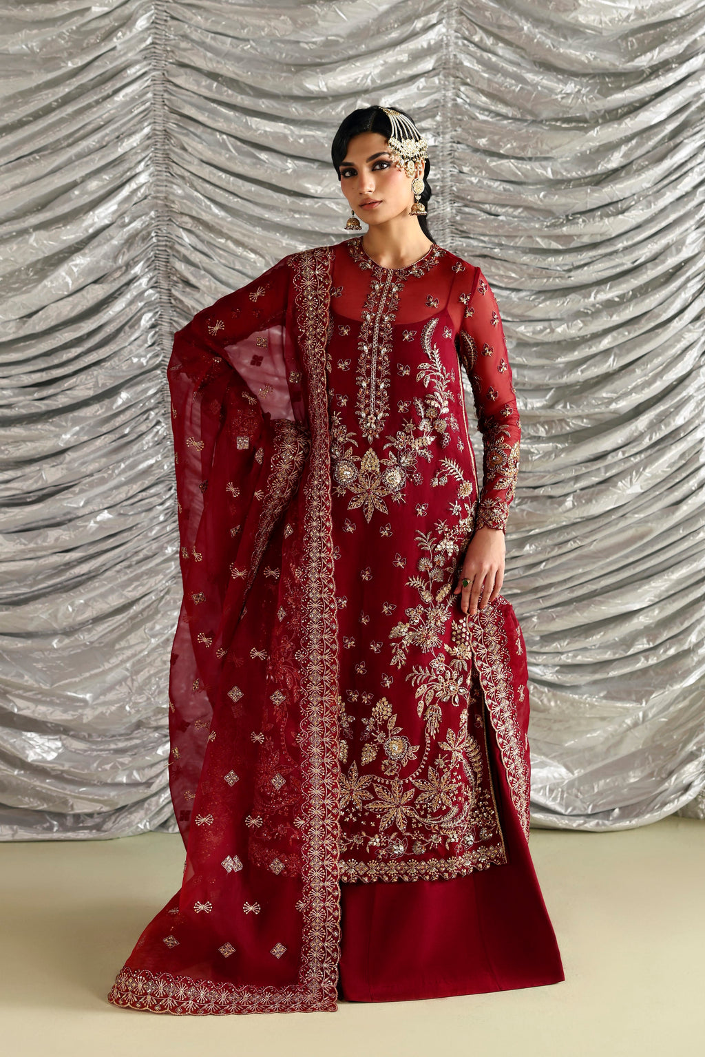Dilafroz Raw Silk Pakistani Formal Dresses - Akbar Aslam - 2