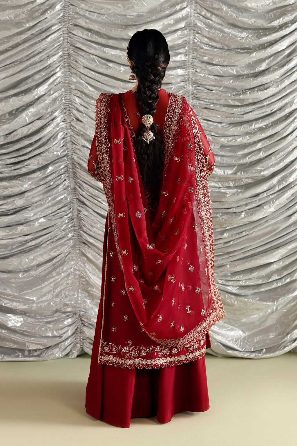 Dilafroz Raw Silk Pakistani Formal Dresses - Akbar Aslam - 7
