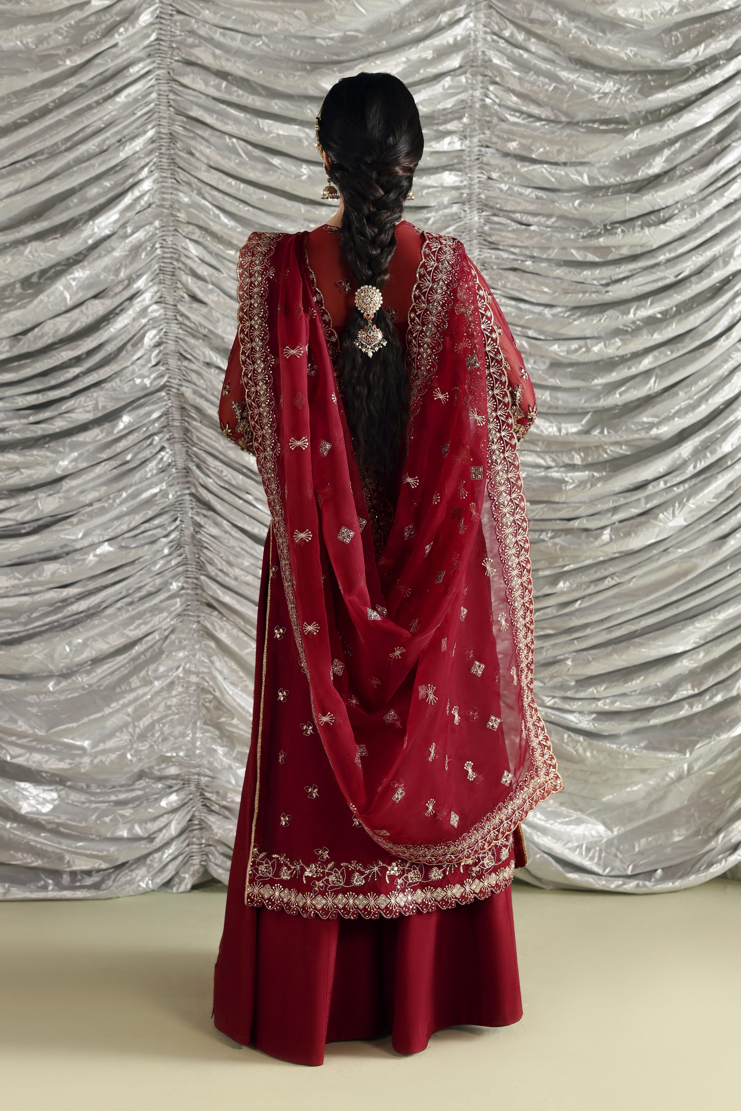 Dilafroz Raw Silk Pakistani Formal Dresses - Akbar Aslam - 7