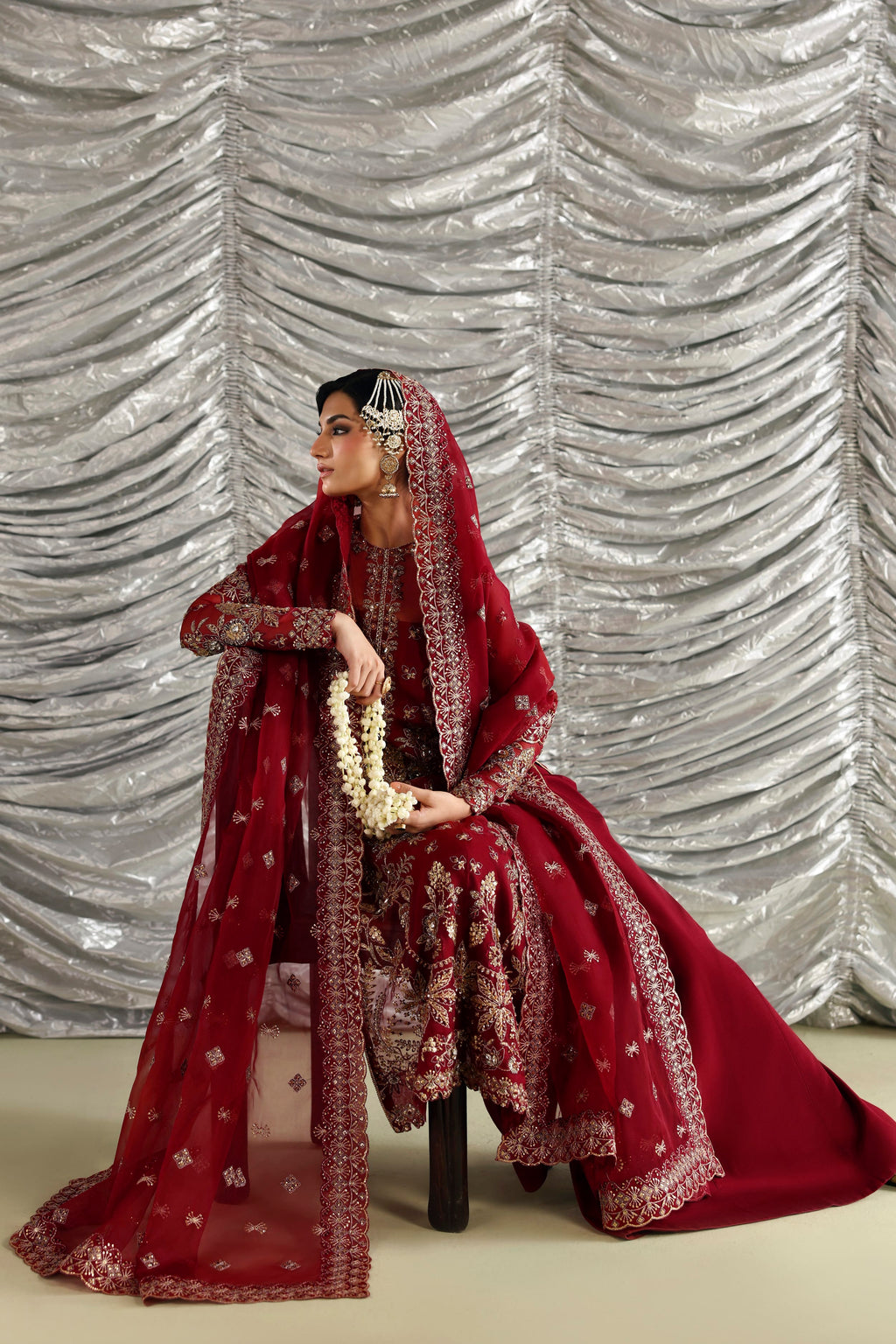 Dilafroz Raw Silk Pakistani Formal Dresses - Akbar Aslam - 9