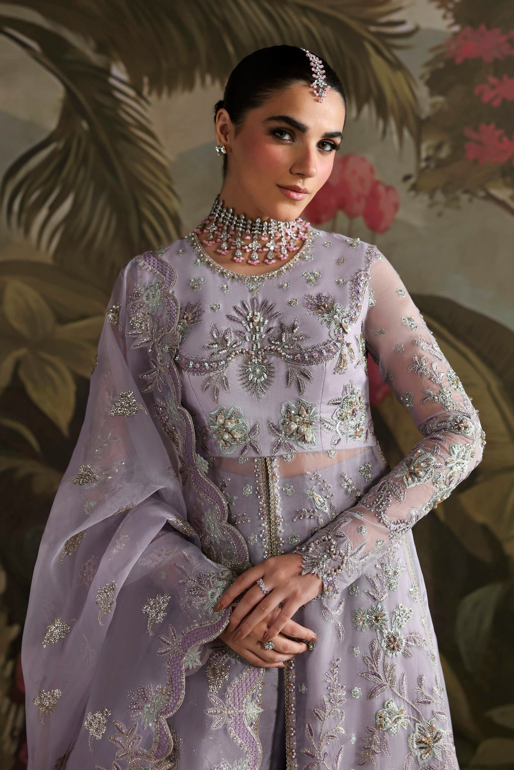 Zareen Raw Silk Pakistani Formal Dresses - Akbar Aslam - 3