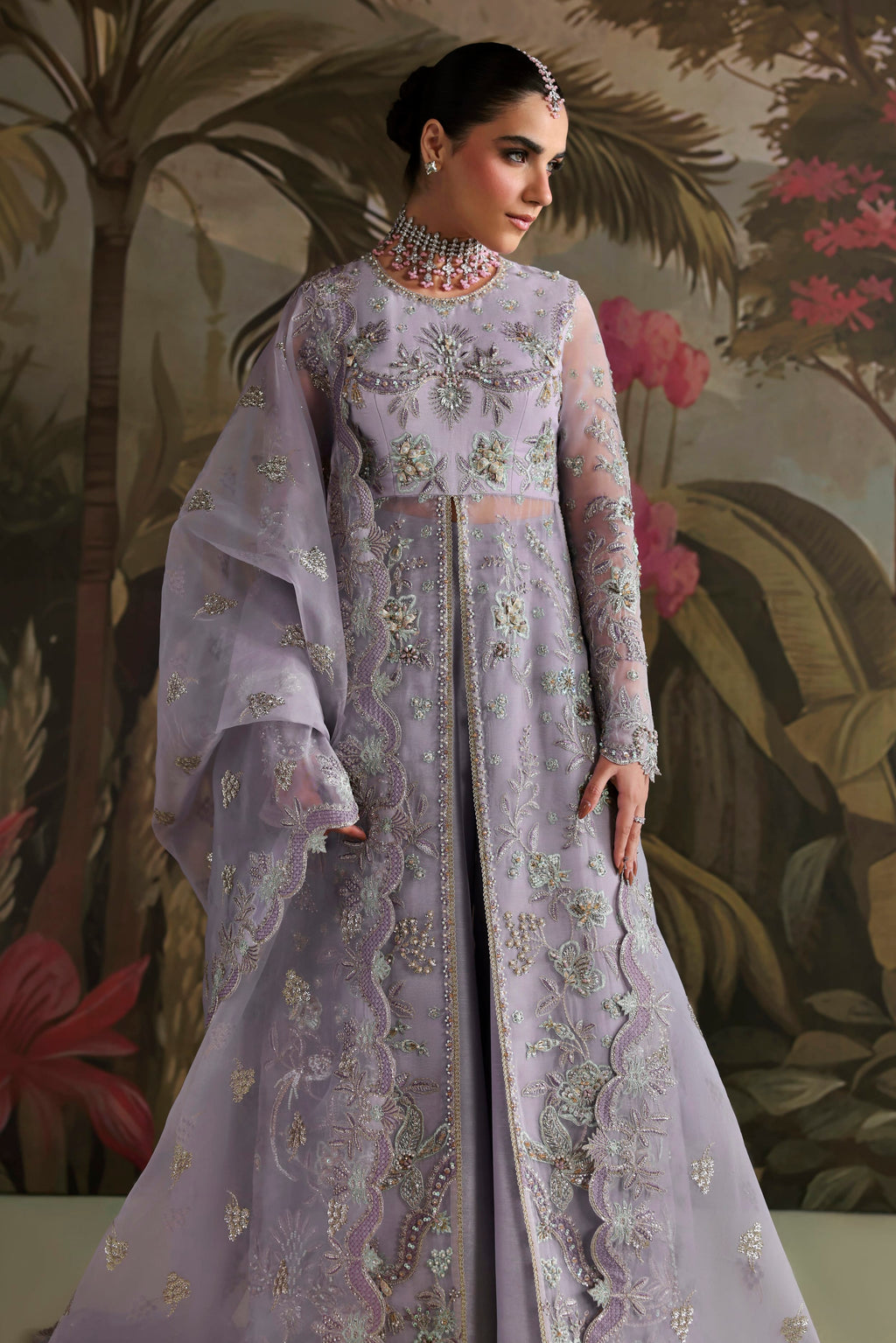 Zareen Raw Silk Pakistani Formal Dresses - Akbar Aslam - 4
