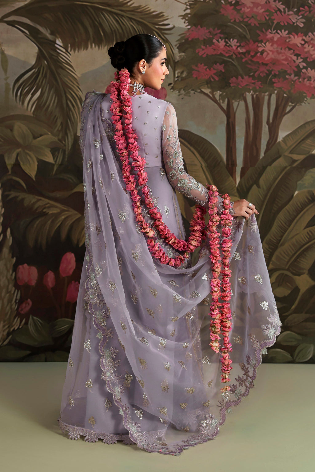 Zareen Raw Silk Pakistani Formal Dresses - Akbar Aslam - 5