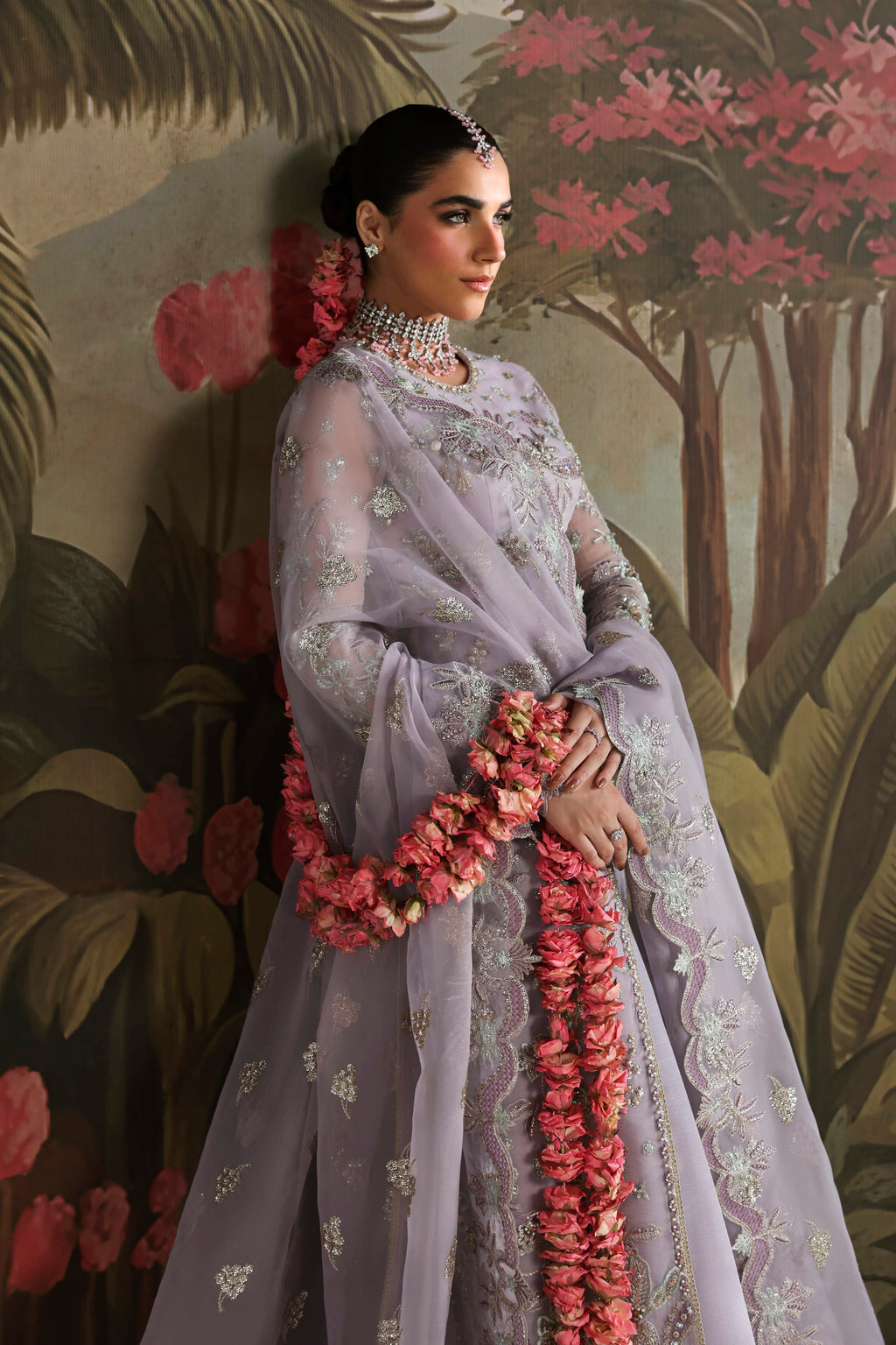 Zareen Raw Silk Pakistani Formal Dresses - Akbar Aslam - 7