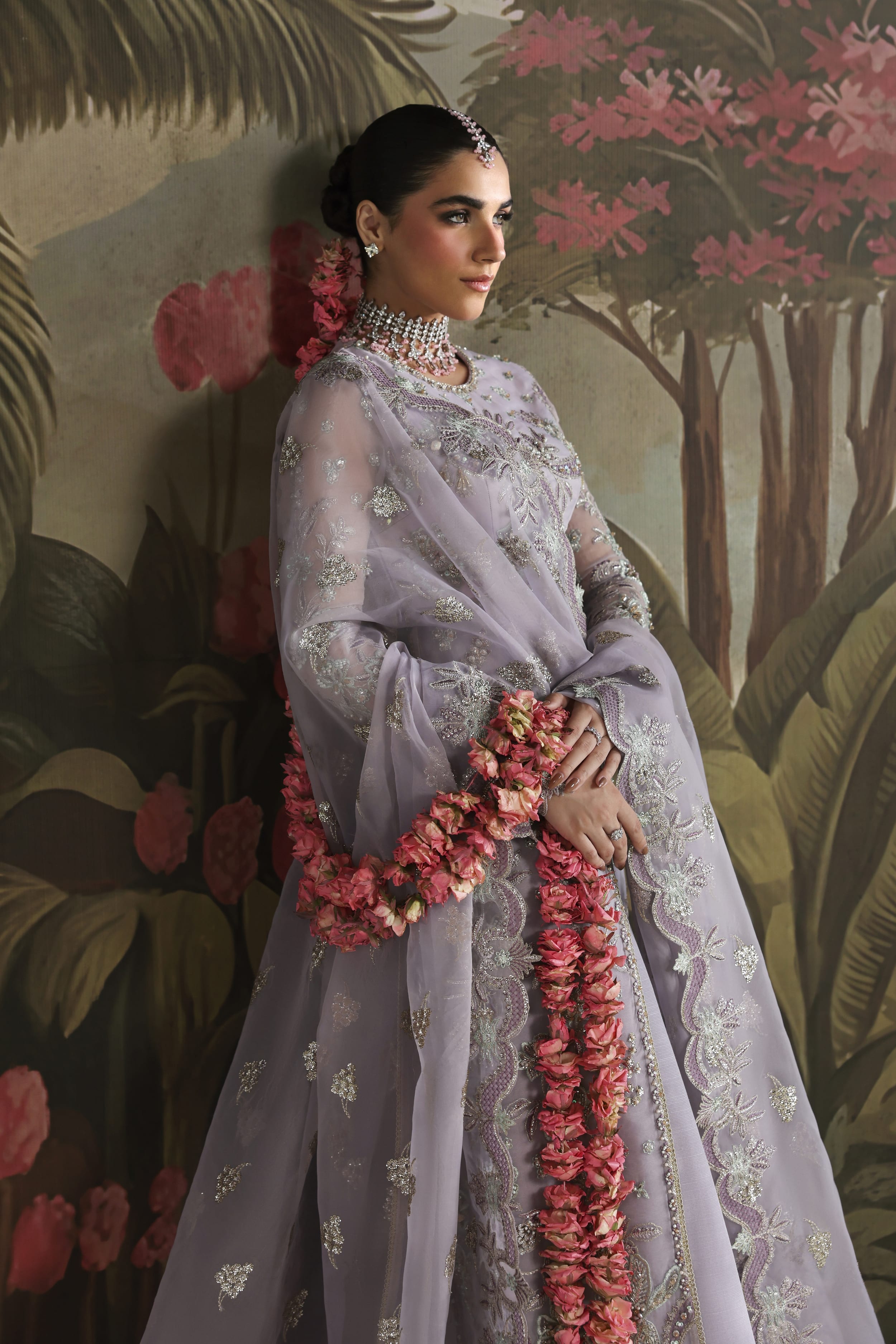 Zareen Raw Silk Pakistani Formal Dresses - Akbar Aslam - 7