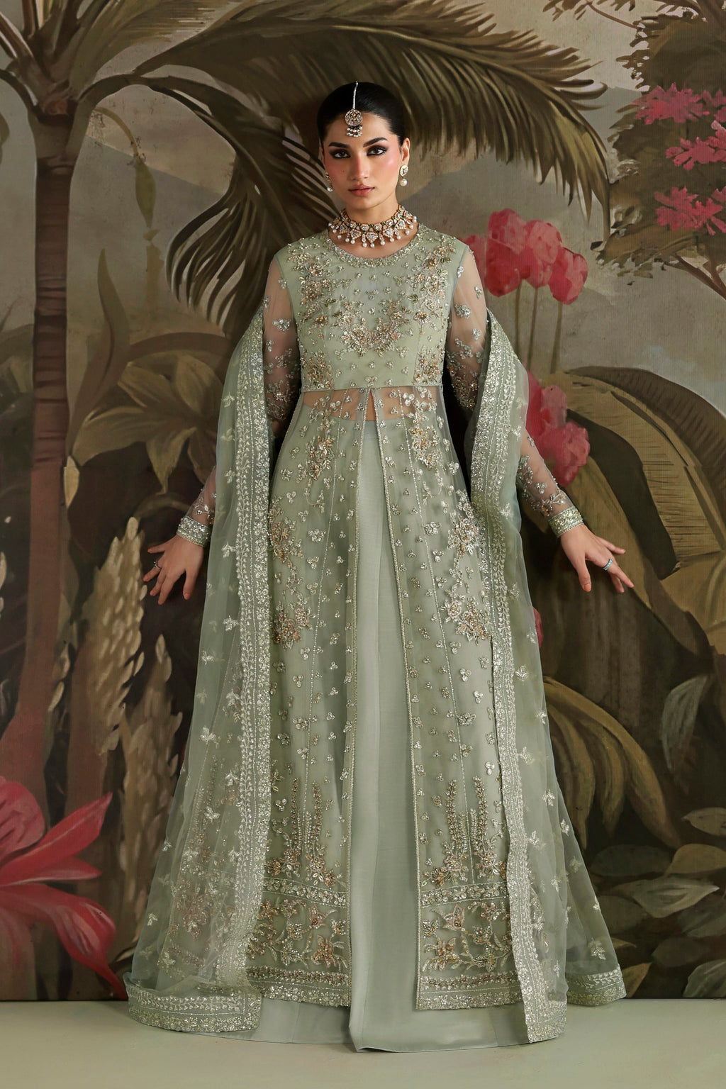 Zohal Raw Silk Pakistani Formal Dresses - Akbar Aslam - 2