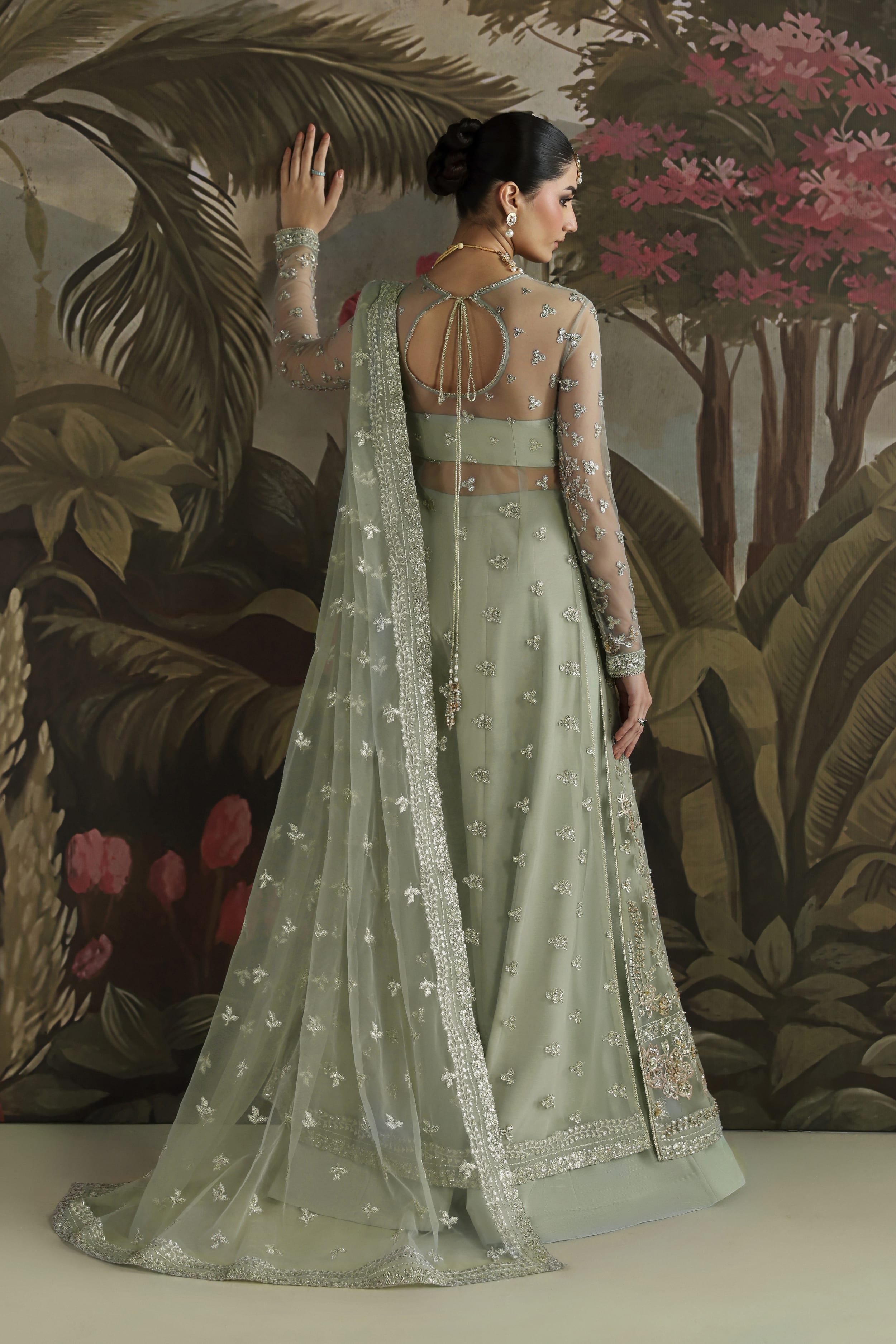Zohal Raw Silk Pakistani Formal Dresses - Akbar Aslam - 4