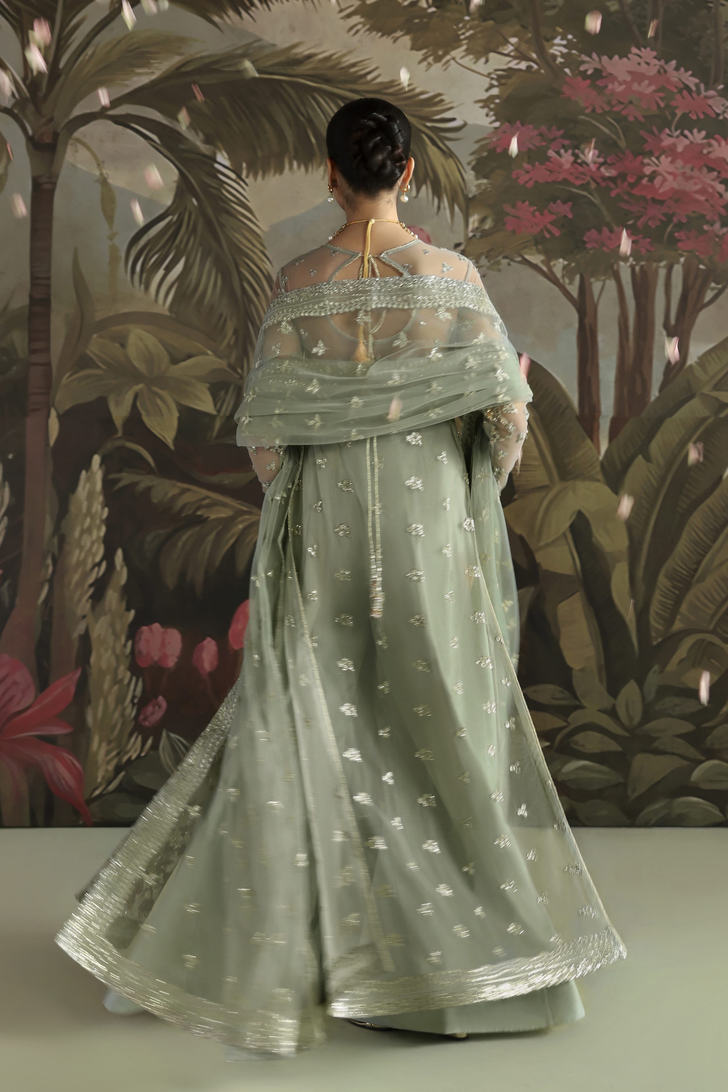 Zohal Raw Silk Pakistani Formal Dresses - Akbar Aslam - 7