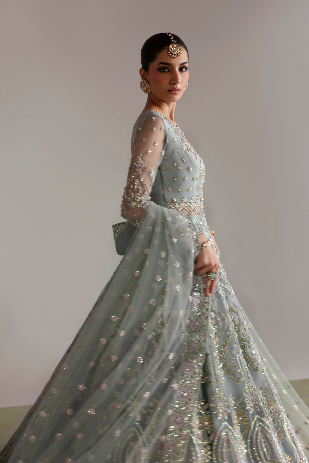 Zebunnisa Raw Silk Pakistani Bridal and Formal Dresses - Akbar Aslam - 8