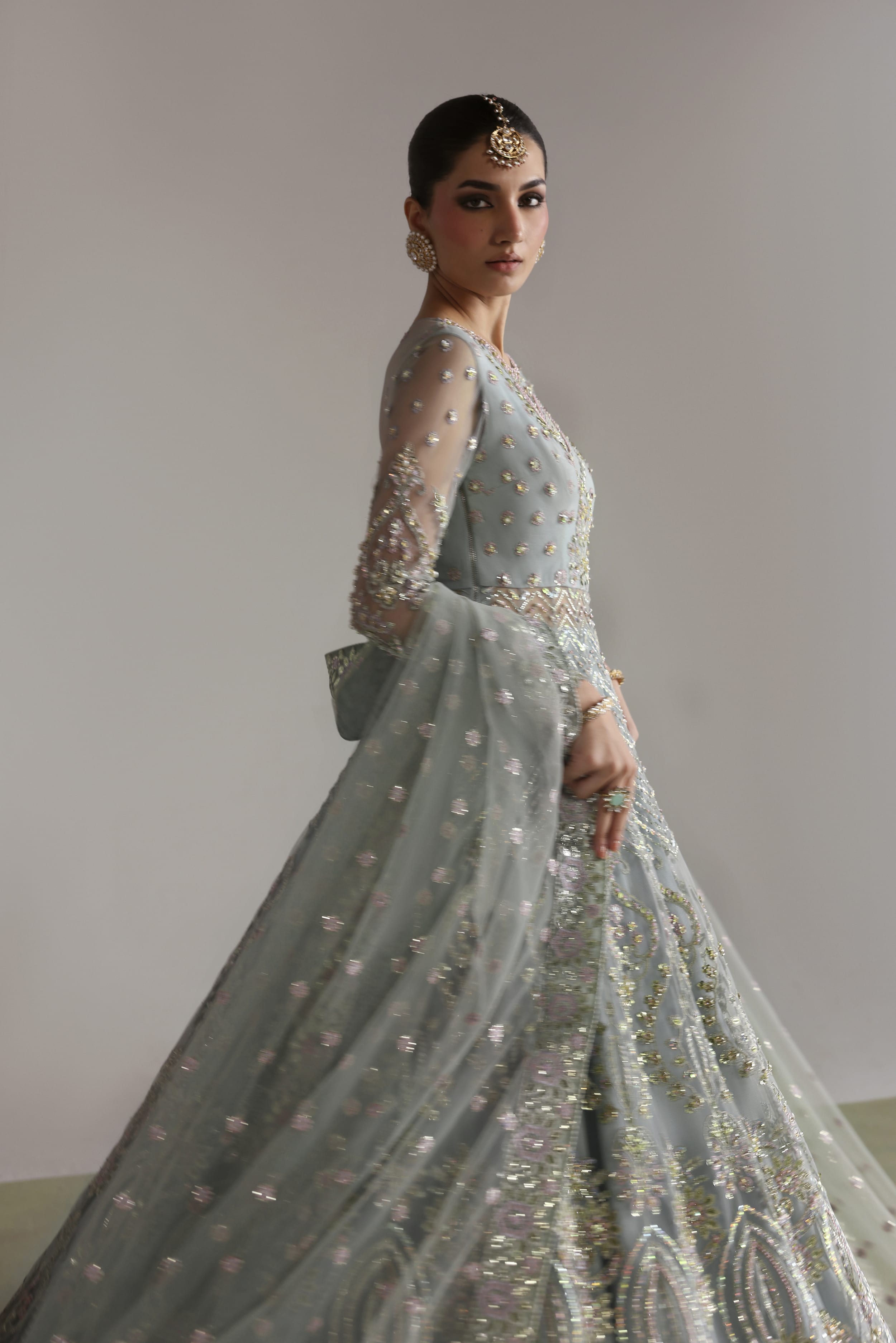 Zebunnisa Raw Silk Pakistani Bridal and Formal Dresses - Akbar Aslam - 8
