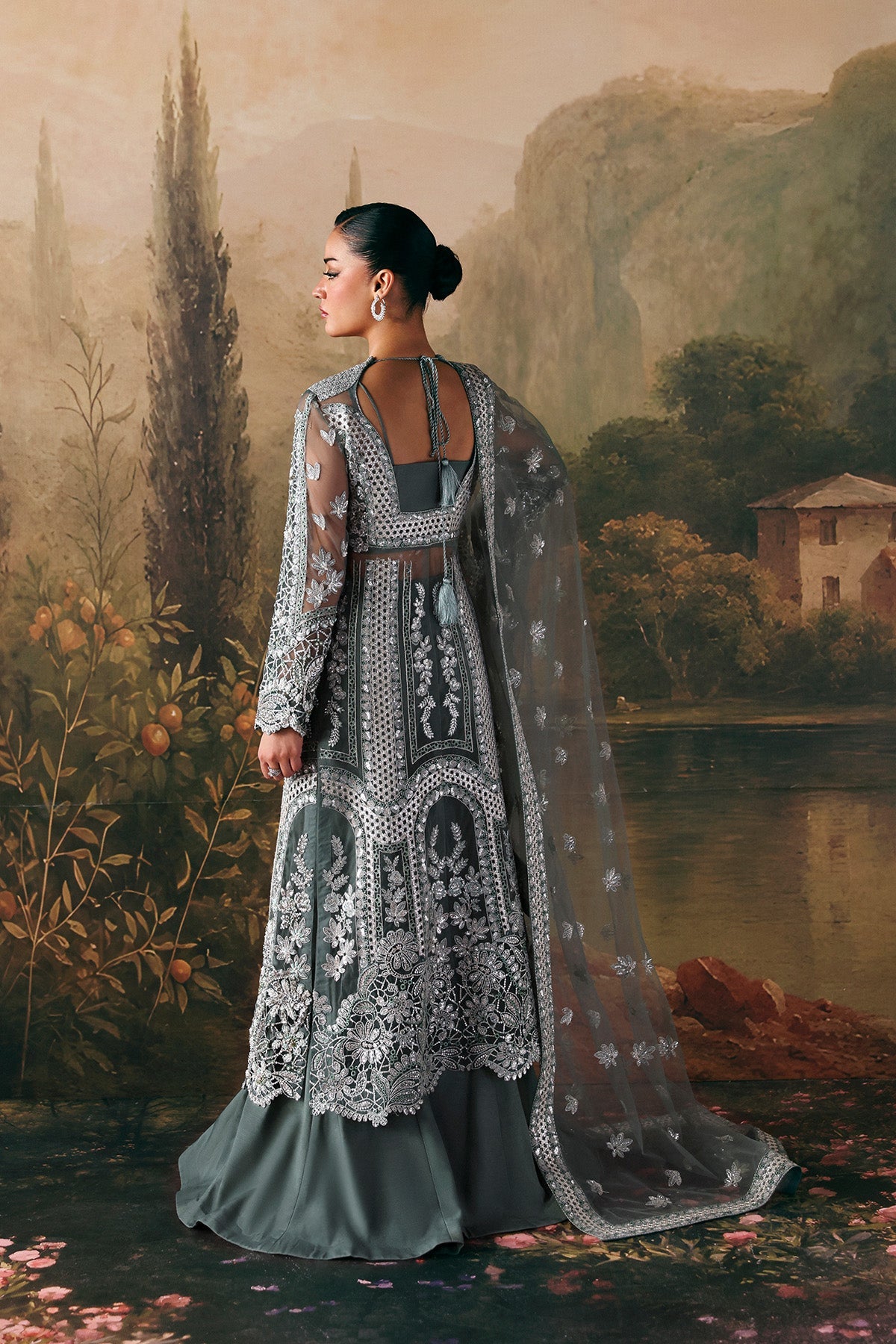 Crescent Premium Fabric Pakistani Formal Dresses - Afrozeh - 2