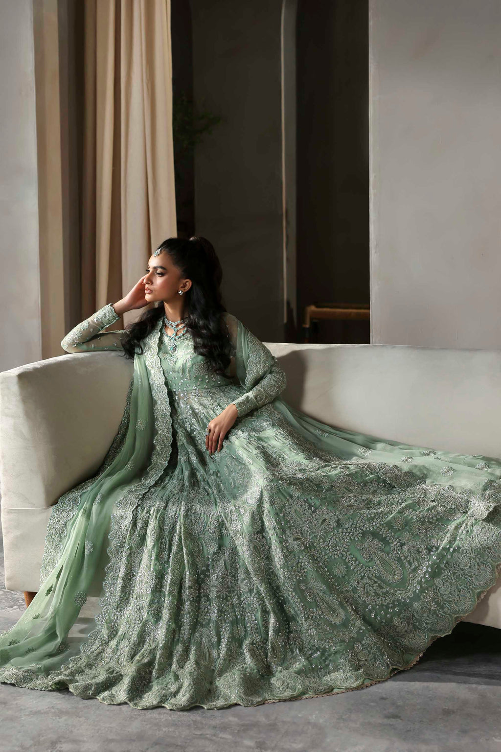 Hayal Raw Silk Pakistani Formal Dresses - Akbar Aslam - 7