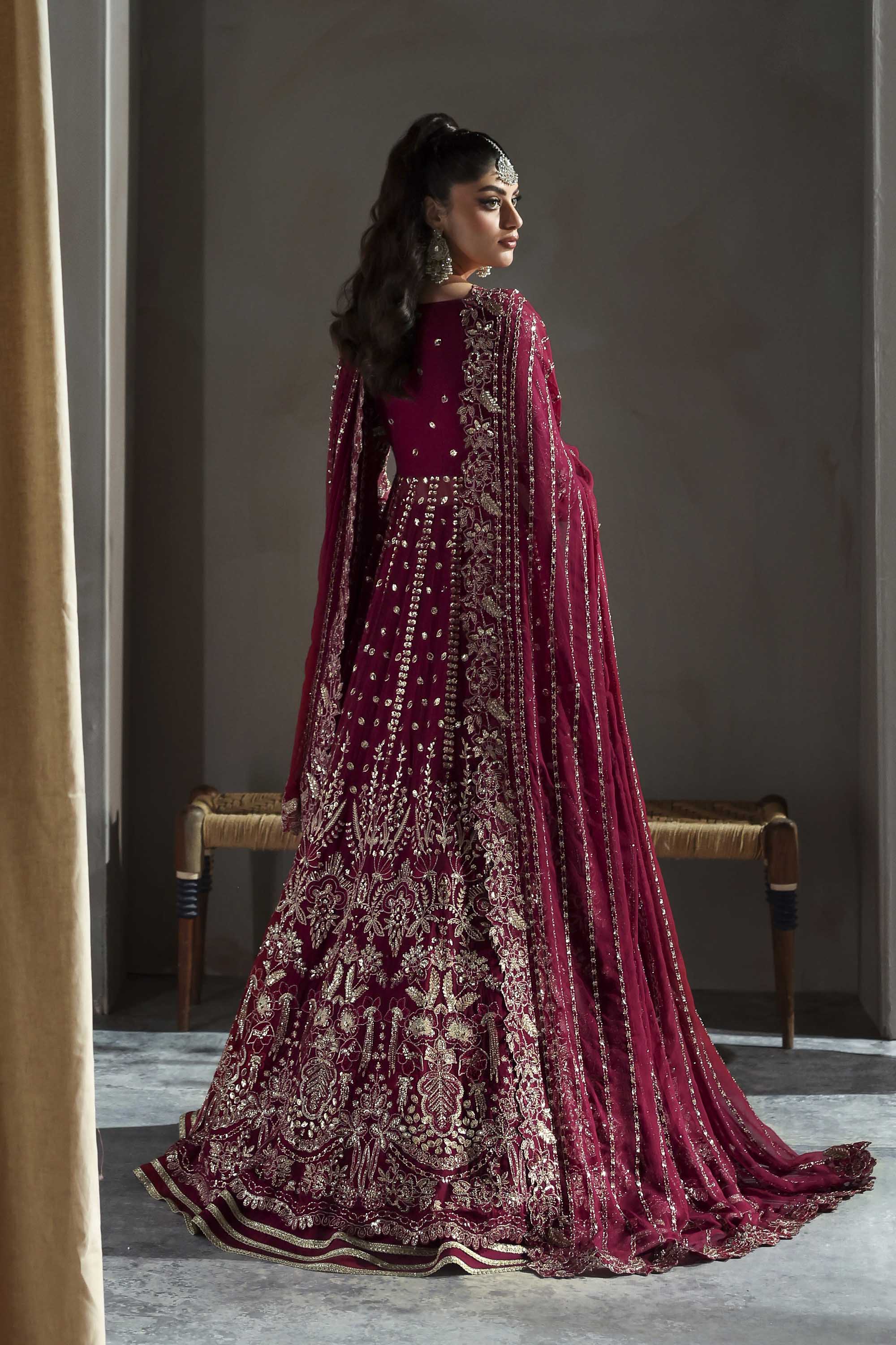 Mahroze Raw Silk Pakistani Formal Dresses - Akbar Aslam - 2