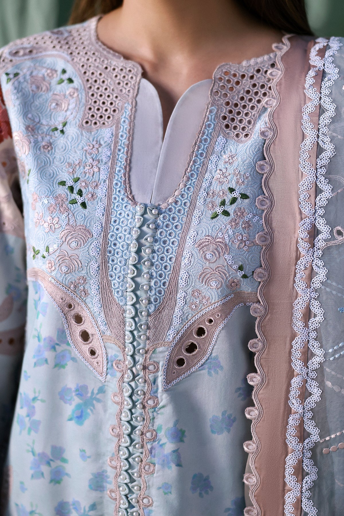 EIRENE Organza Pakistani Summer Dresses - Afrozeh - 4
