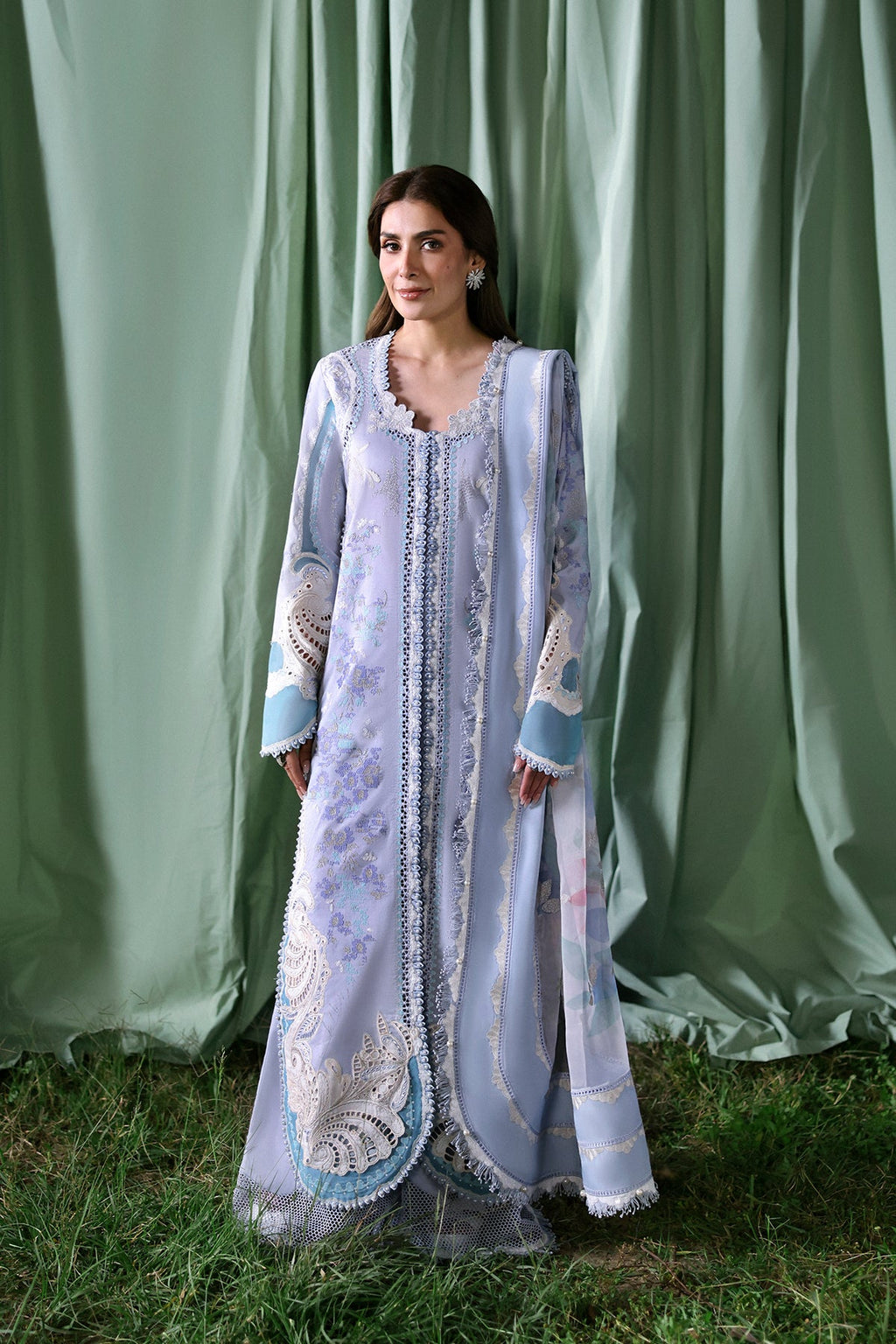 CHLORIS Organza Pakistani Summer Dresses - Afrozeh - 1