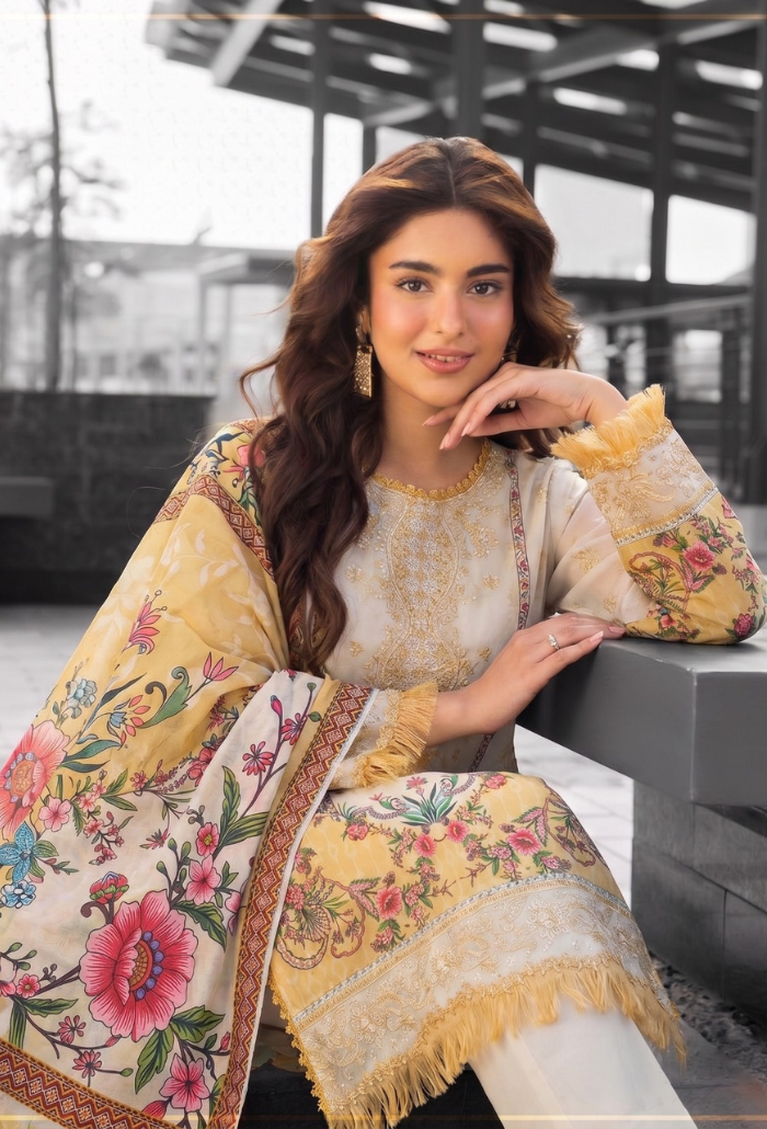 Saira Bano - D10 Lawn Pakistani Summer Dresses - Humdum - 1