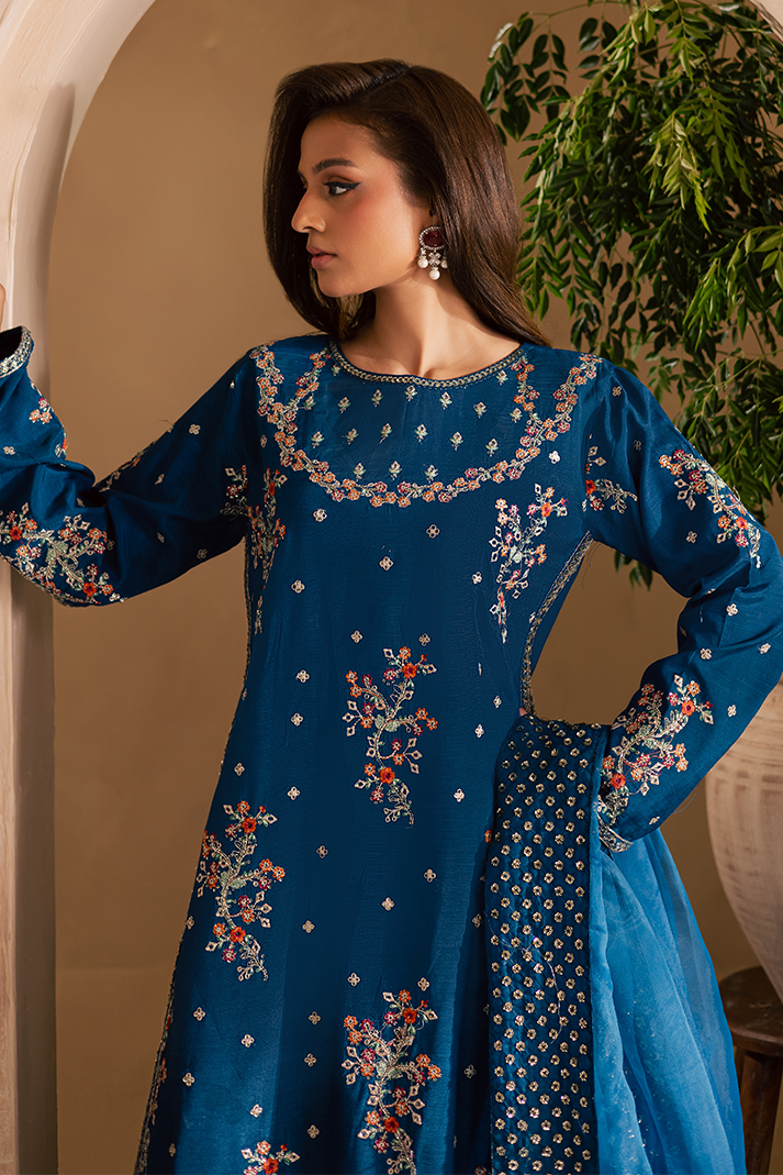 Shabnam Raw Silk Pakistani Formal Dresses - Emaan Adeel - 6