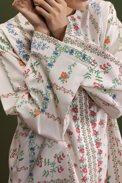 Rosy Picnic Cambric Pakistani Summer Dresses - Afrozeh - 3