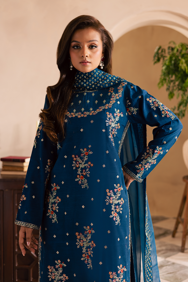 Shabnam Raw Silk Pakistani Formal Dresses - Emaan Adeel - 7