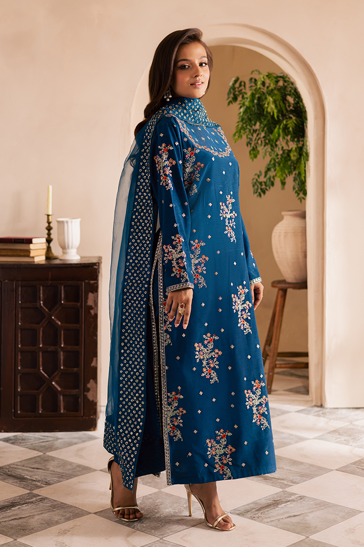 Shabnam Raw Silk Pakistani Formal Dresses - Emaan Adeel - 5