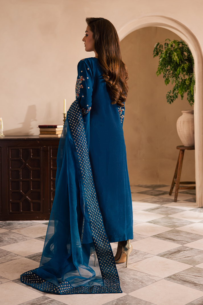 Shabnam Raw Silk Pakistani Formal Dresses - Emaan Adeel - 4