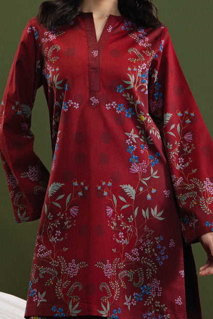 Softgirl Scarlet Velvet Pakistani Summer Dresses - Afrozeh - 2