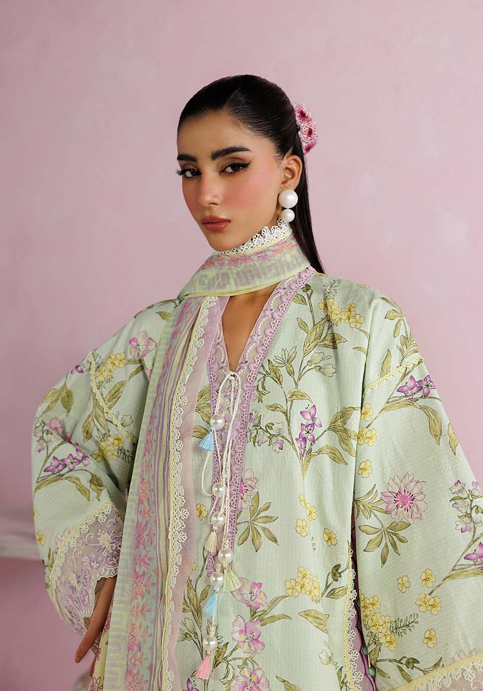 AFSOON ZQ001 Chiffon Pakistani Summer Dresses - Zarqash - 3