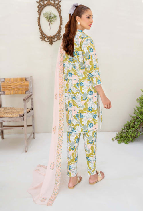 Ziva - D09 Chiffon Pakistani Summer Dresses - Humdum - 2