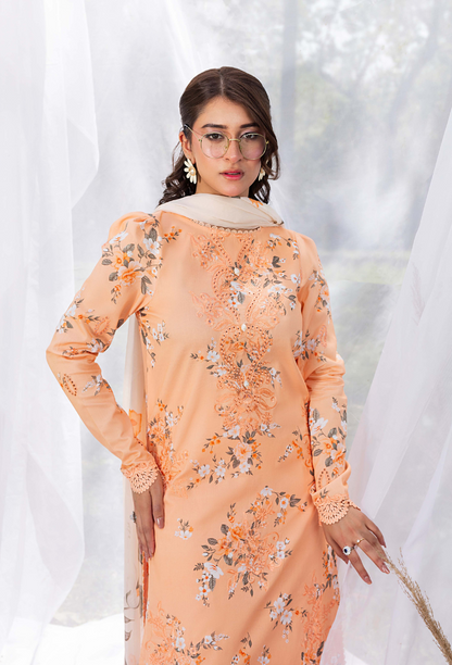 Koel-D02 Chiffon Pakistani Summer Dresses - Humdum - 4