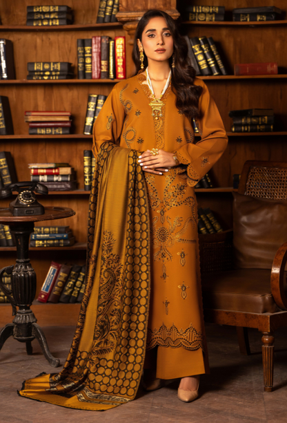 Aaima - D02 Jacquard Pakistani Winter Dresses - Humdum - 3