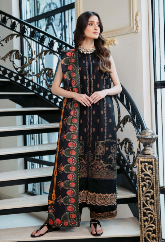 Serene - D03 Premium Fabric Pakistani Winter Dresses - Humdum - 1