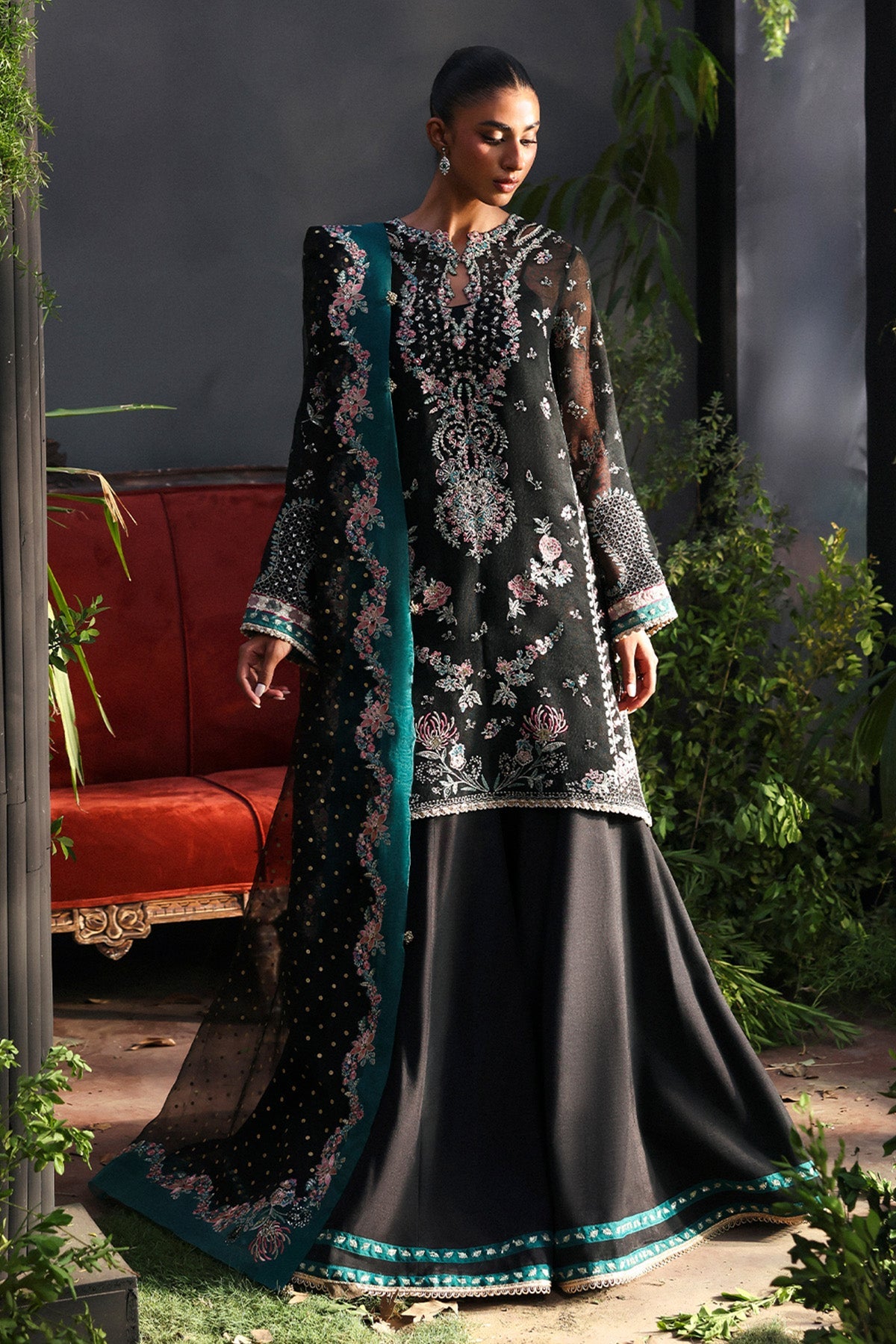 Larosea Raw Silk Pakistani Formal Dresses - Afrozeh - 1