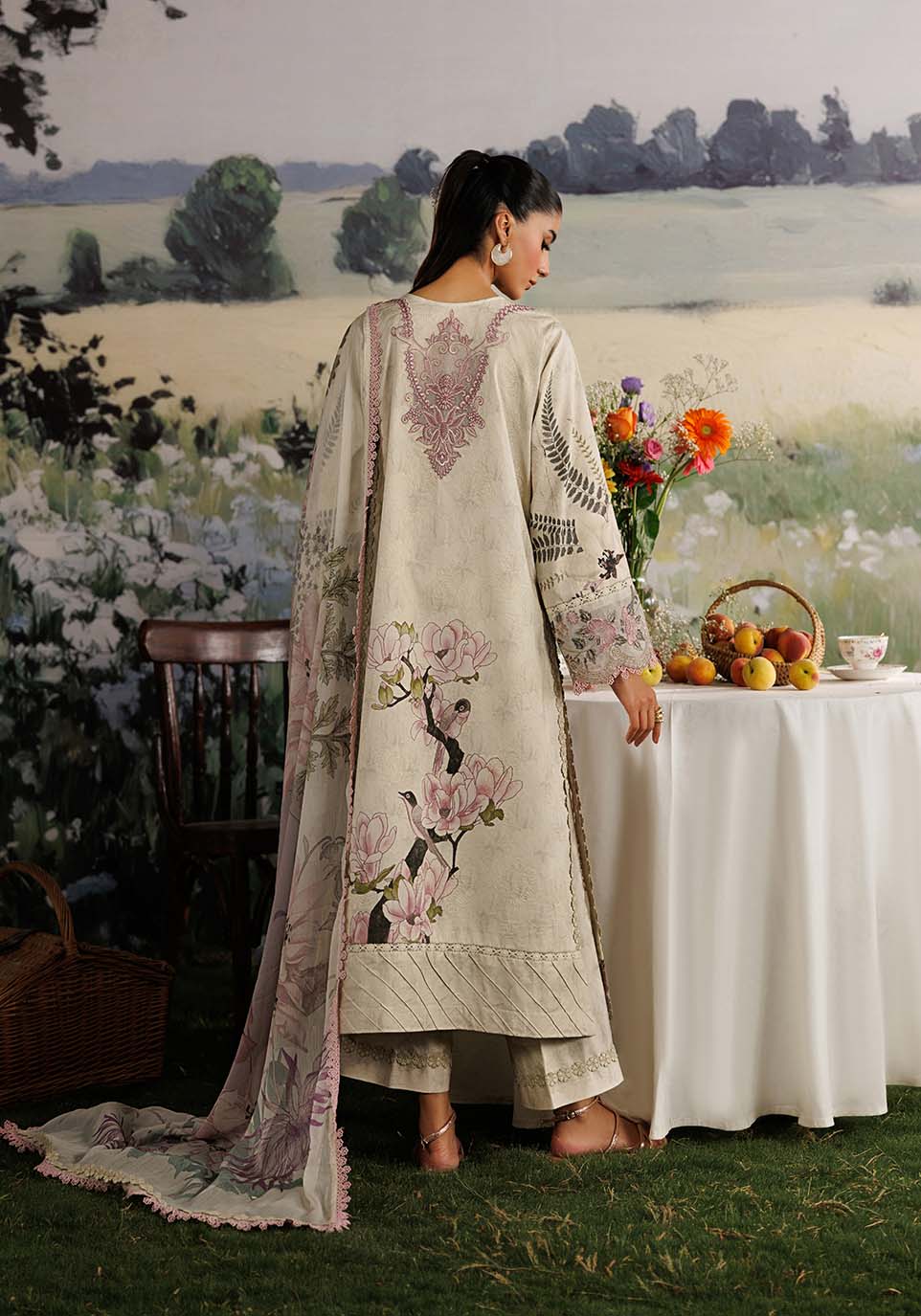 MEHRAAB-E-GUL ZQ003 Chiffon Pakistani Summer Dresses - Zarqash - 2