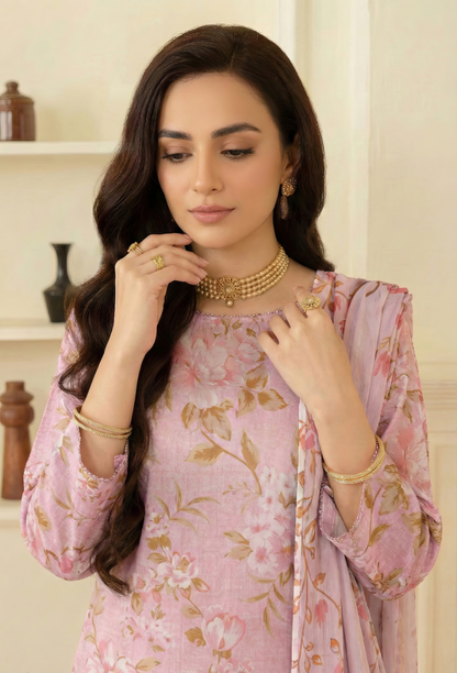 Floral - D08 Chiffon Pakistani Summer Dresses - Humdum - 4