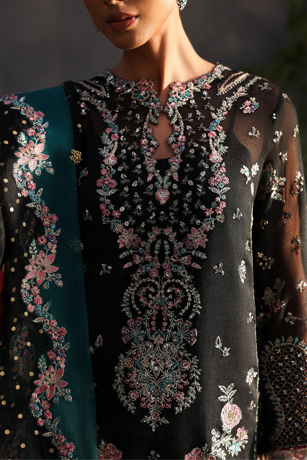 Larosea Raw Silk Pakistani Formal Dresses - Afrozeh - 3