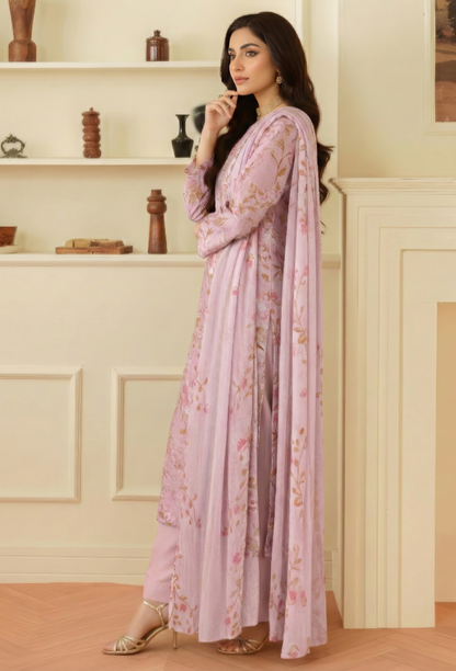 Floral - D08 Chiffon Pakistani Summer Dresses - Humdum - 2