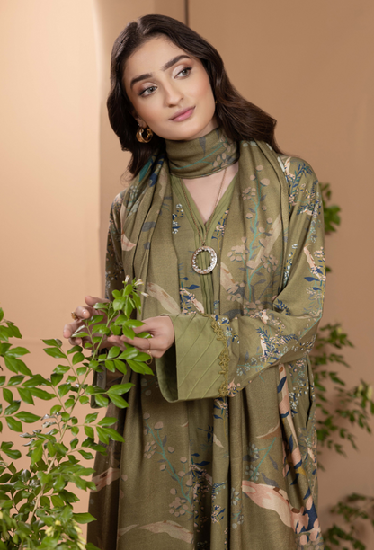 Zara - D10 Khaddar Pakistani Winter Dresses - Humdum - 4