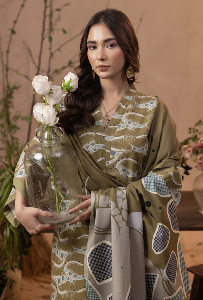 Raya - D08 Khaddar Pakistani Winter Dresses - Humdum - 4
